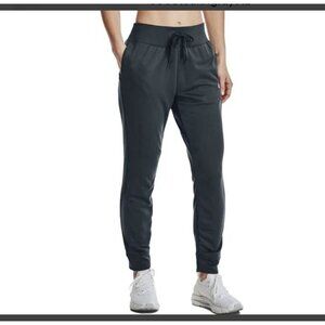 Under Armour Qualifier Fleece Jogger Pants Womens XL Gray Loose Fit Drawstring